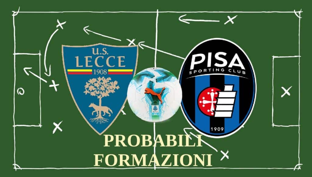 Rincorsa salvezza: Lecce-Pisa accende il venerdì sera