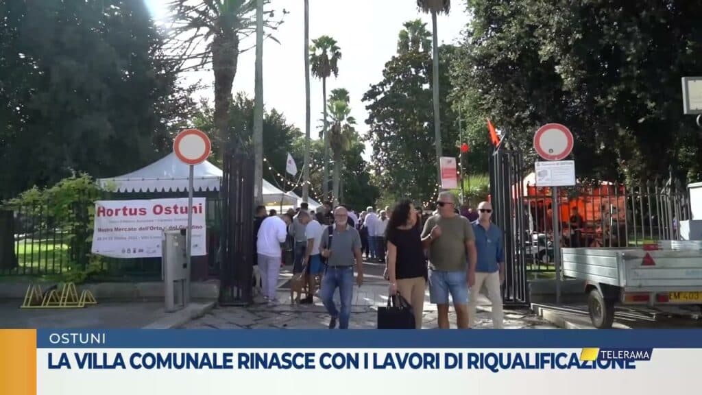 La villa comunale di Ostuni rinasce con i lavori di riqualificazione