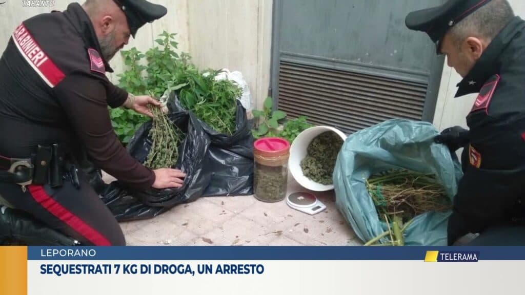 Leporano, sequestrati 7 kg di droga: un arresto