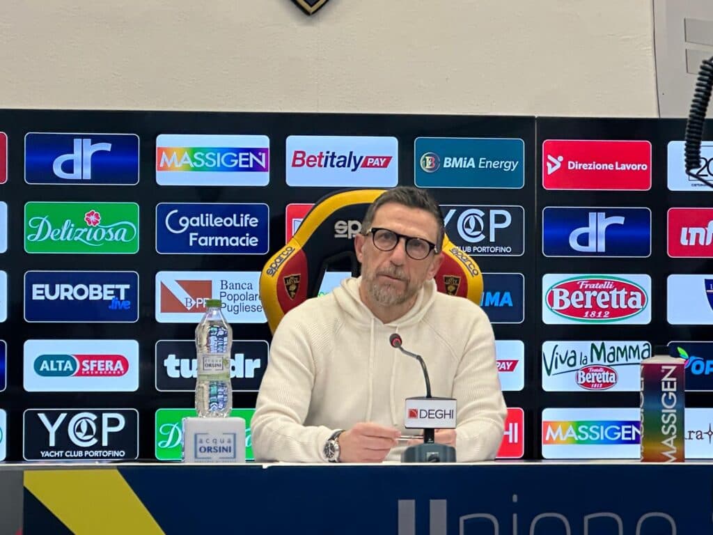 Lecce, Di Francesco: "Facciamo lo step in più che ci manca. Lazio da primi sei posti"