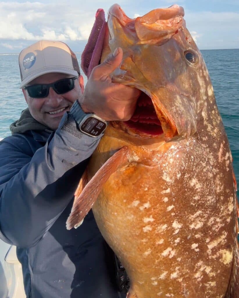 Pesca "miracolosa" nelle acque salentine: tirata su una cernia da 25 chili