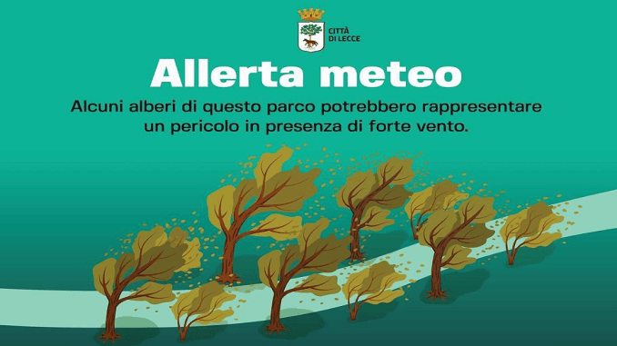 Allerta meteo gialla: per motivi di sicurezza chiusi fino alle 14 alcuni spazi