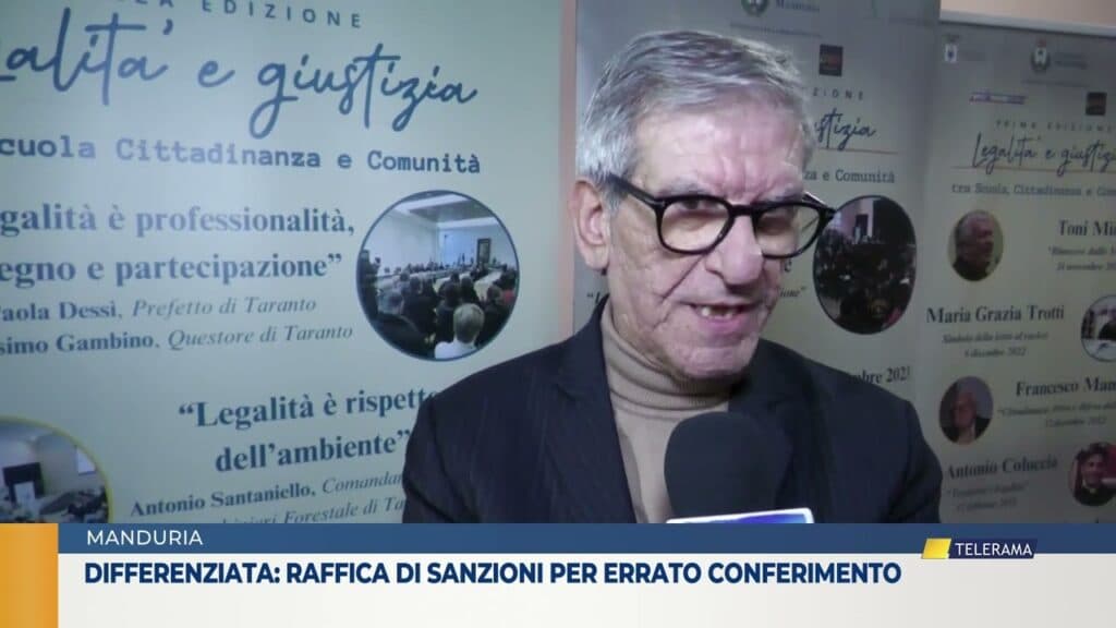 Manduria, differenziata: raffica di sanzioni per errato conferimento