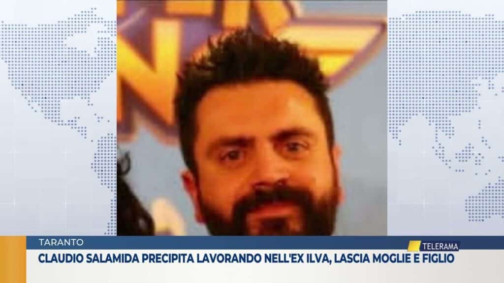 Taranto, Claudio Salamida precipita lavorando nell'ex Ilva. Lascia moglie e figlio
