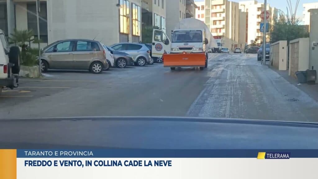 Anche in provincia di Taranto freddo e gelo: neve in collina