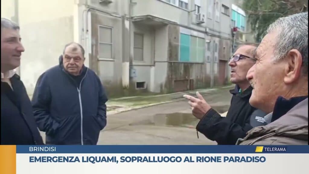 Emergenza liquami a Brindisi, sopralluogo al rione Paradiso