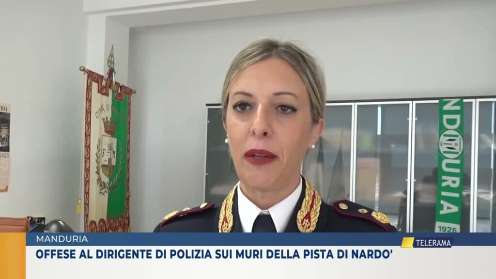 Manduria, scritte offensive sui muri contro dirigente della Polizia. Indaga la Digos
