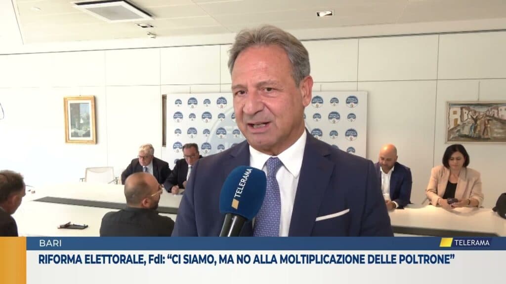 Riforma elettorale, FdI: ci siamo ma fermo No alla moltiplicazione delle poltrone a spese dei pugliesi