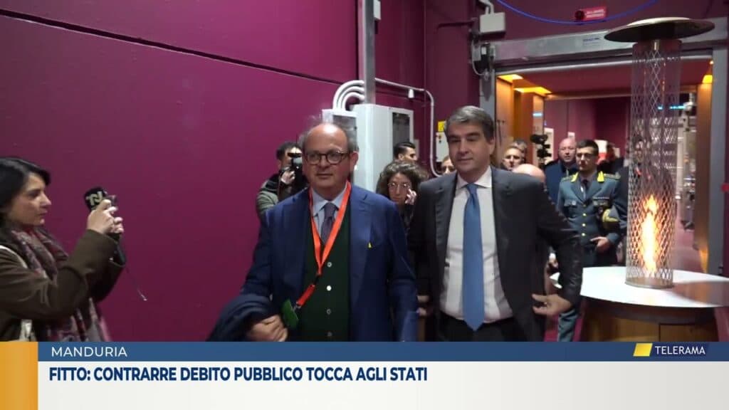 Manduria, on. Fitto: contrarre debito pubblico tocca agli Stati