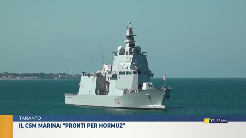 Taranto, l'Amm. Berutti Bergotto: "La Marina pronta per Hormuz"