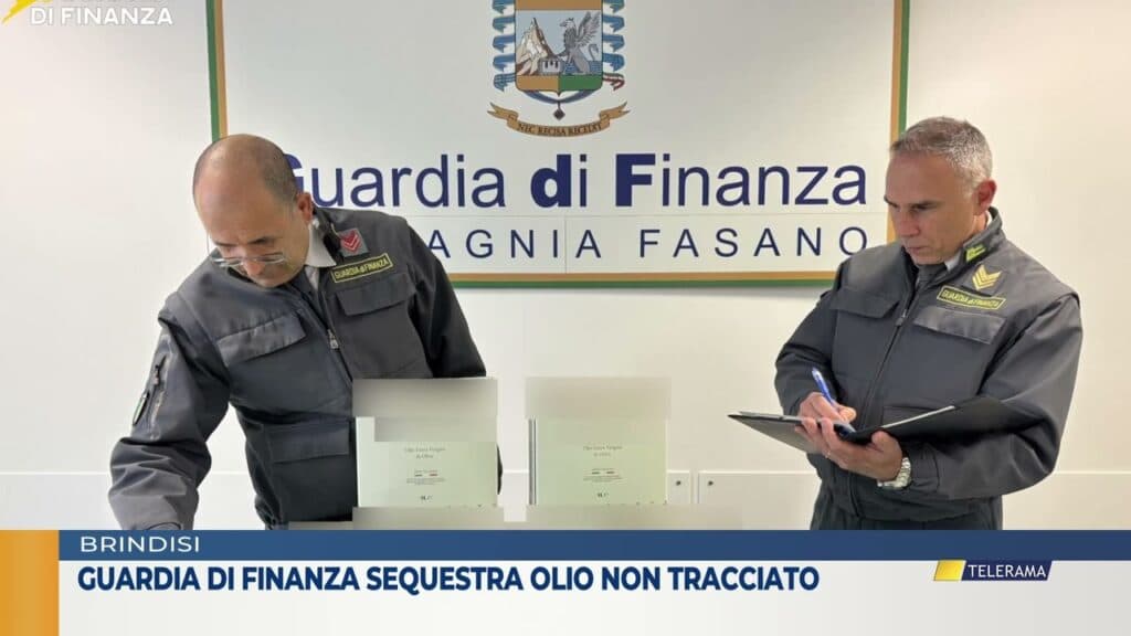 Guardia di finanza sequestra olio non tracciato