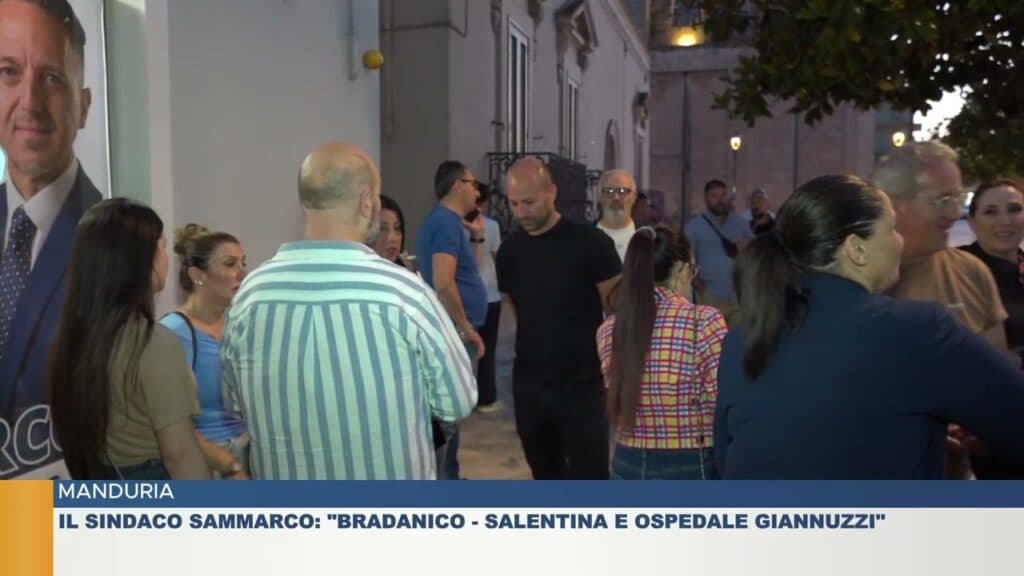 Manduria, il neo eletto sindaco Sammarco: la Bradanico-salentina e il "Giannuzzi"