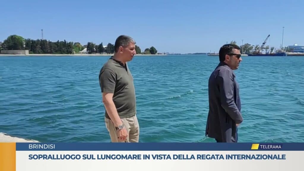Sopralluogo sul lungomare in vista della regata internazionale Brindisi-Corfù