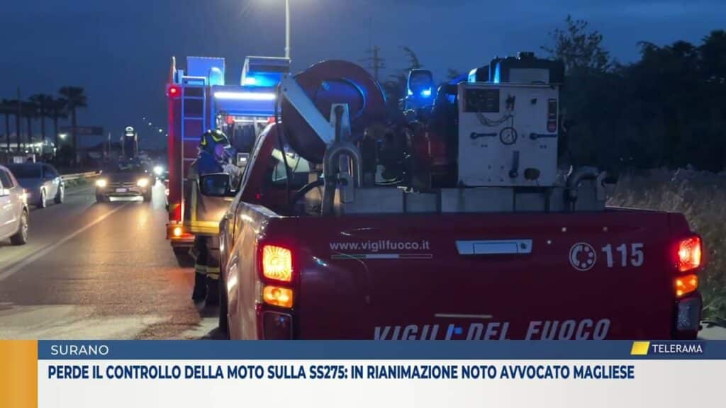 Perde il controllo della moto sulla Ss275: in rianimazione noto avvocato magliese
