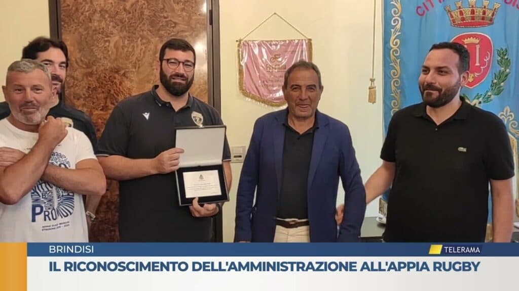 Il riconoscimento dell'amministrazione comunale all'Appia Rugby