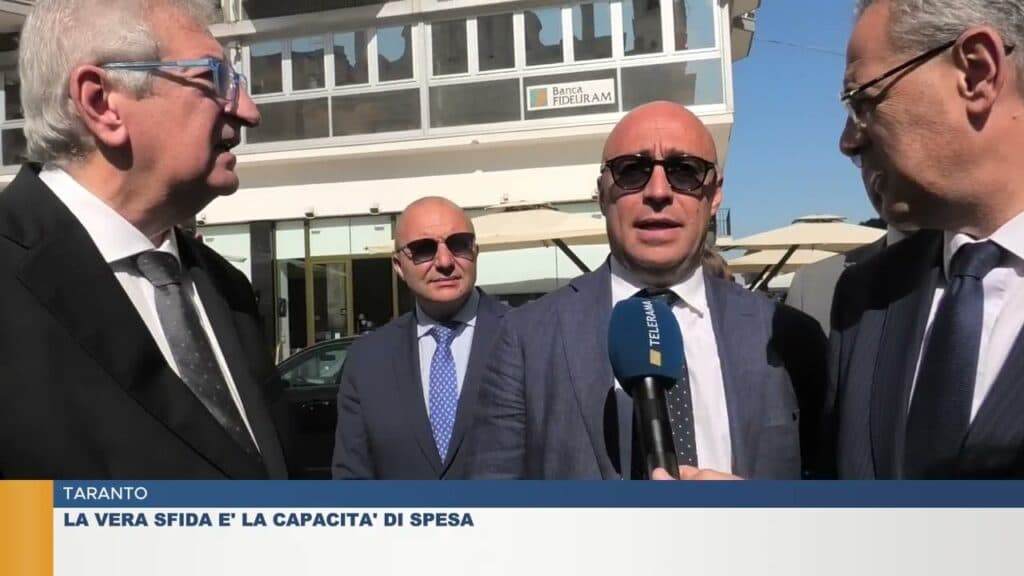 Il ministro Foti a Taranto: i cantieri Cis e i Giochi del Mediterraneo
