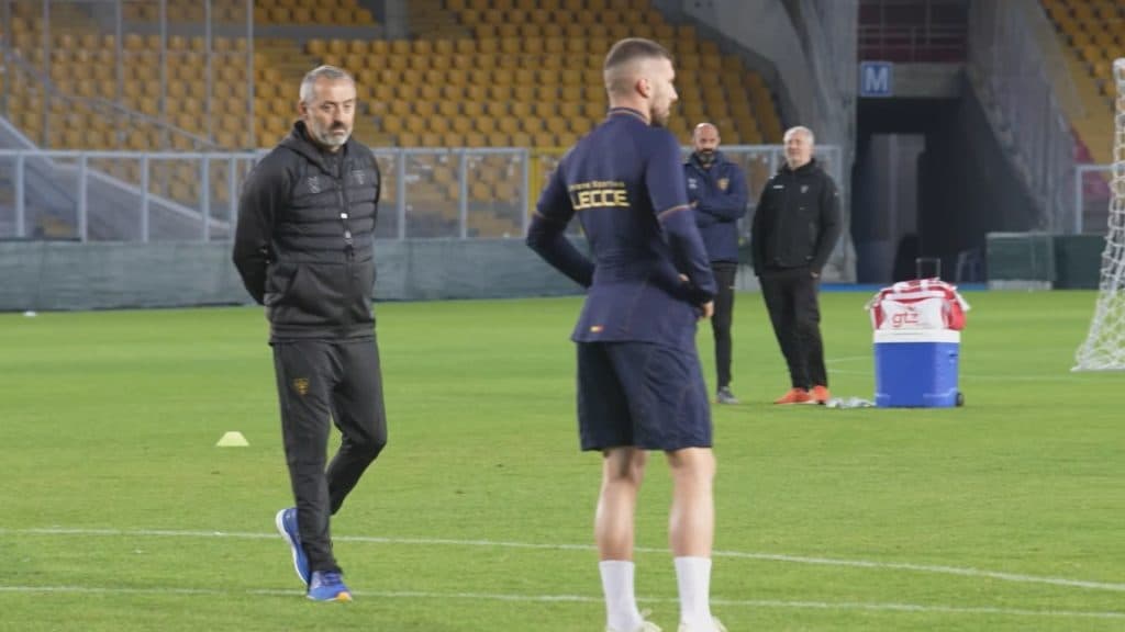 Lecce, allenamento al mattino: Krstovic è rientrato in sede