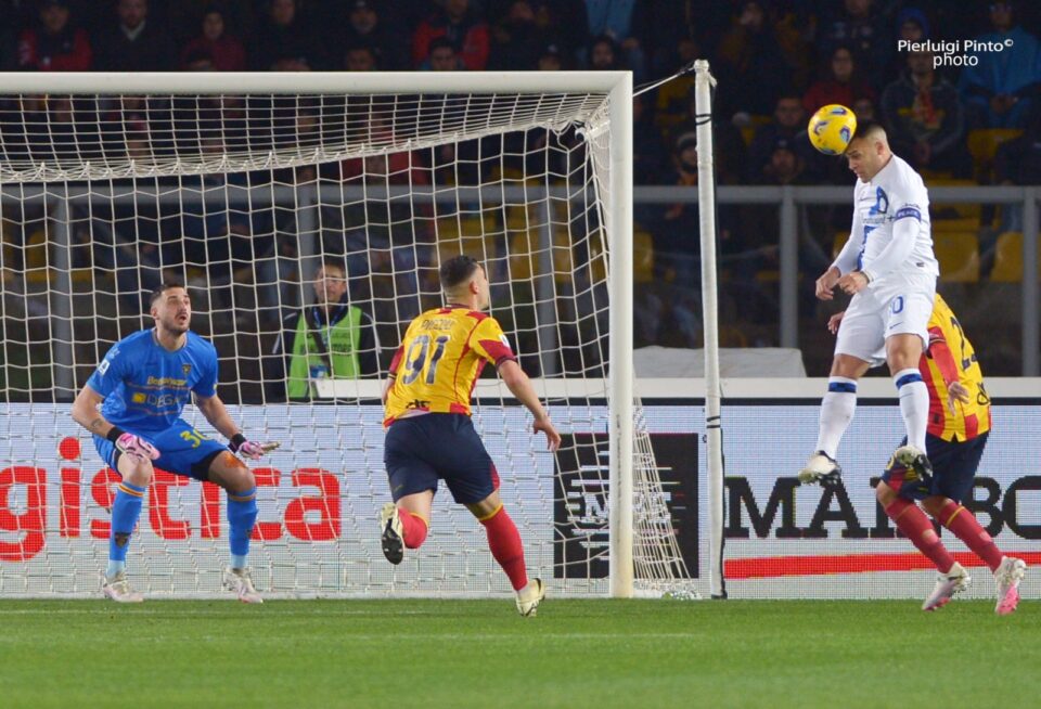 Lecce-Inter, Lautaro Martinez in attacco