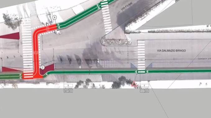 CICLABILE VIA BIRAGO VIA FIUME