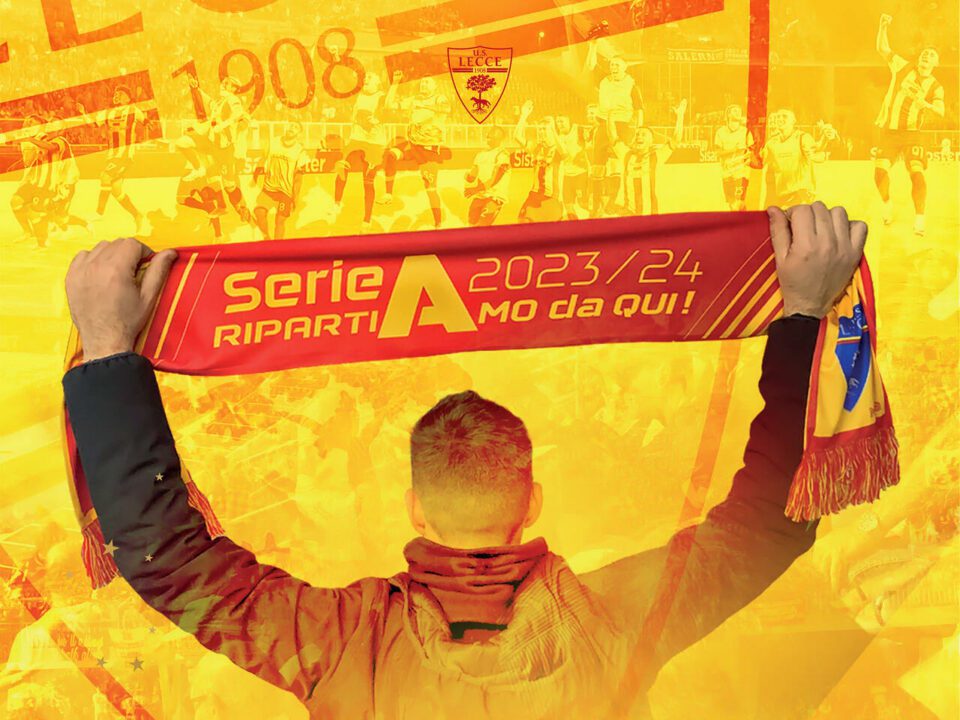 Grafica US Lecce consegna gadget agli abbonati