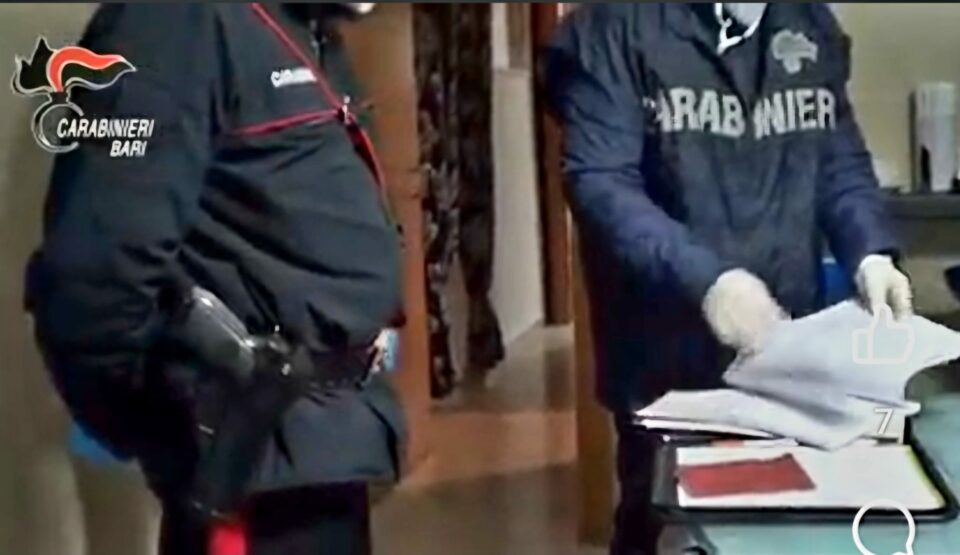 Carabinieri Bari, operazione Alta Tensione