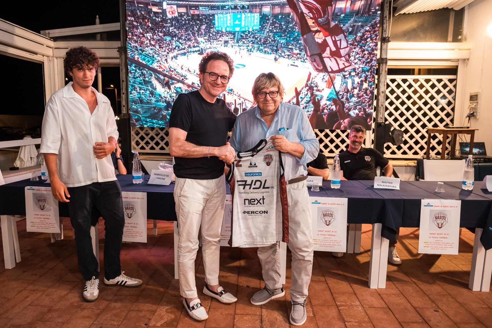 Il dirigente di HDL Nardò Marcello De Simone e il presidente del Circolo Domenico Falco