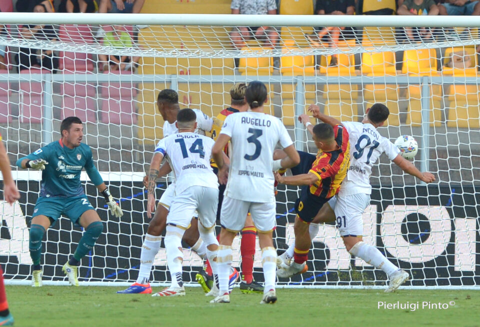 Il gol di Krstovic al Cagliari (foto P.Pinto)
