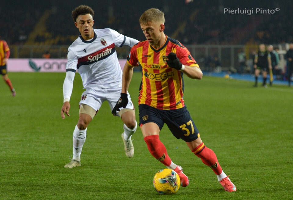 Jesper Karlsson nella gara col Bologna