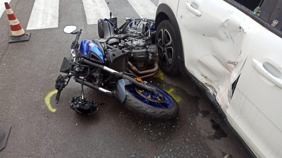 Moto incidente Casale