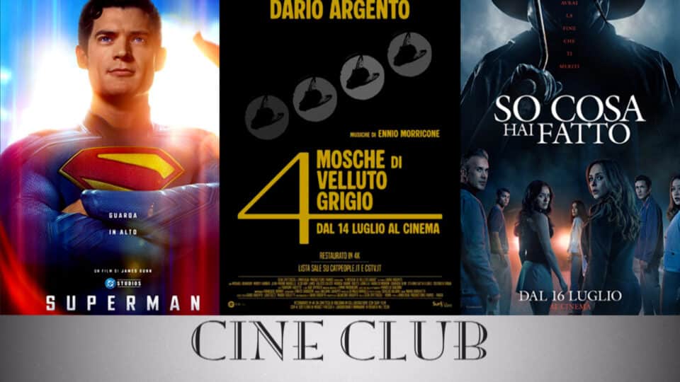 Locandine di "Superman", "4 mosche di velluto grigio" e "So cosa hai fatto"
