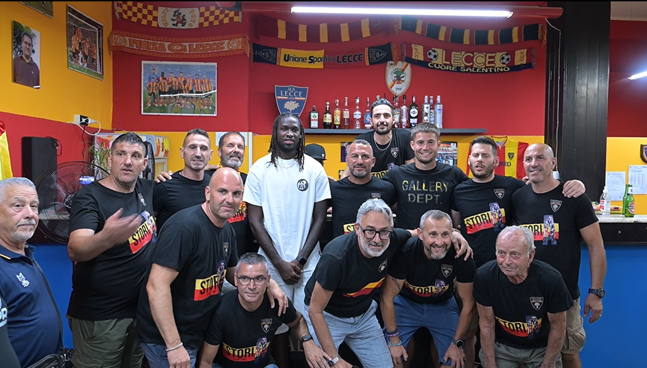 Lecce club Salice Salentino con Berisha e Gaspar