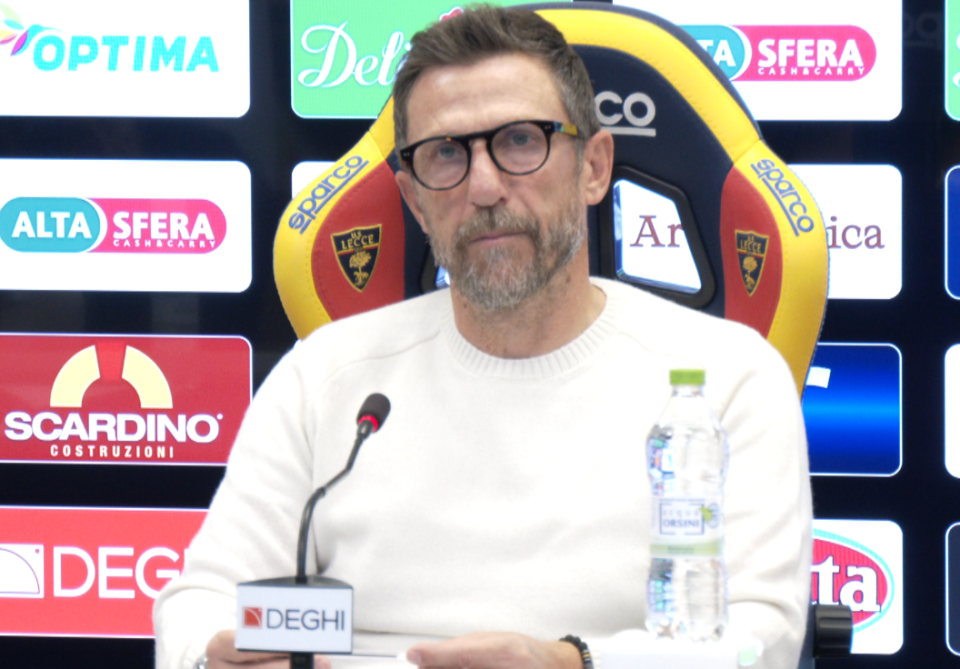 Il tecnico del Lecce Eusebio Di Francesco