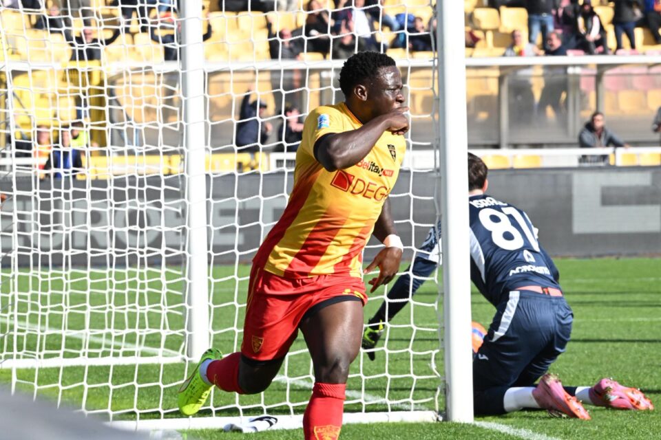 Lameck Banda esultanza il gol al Torino